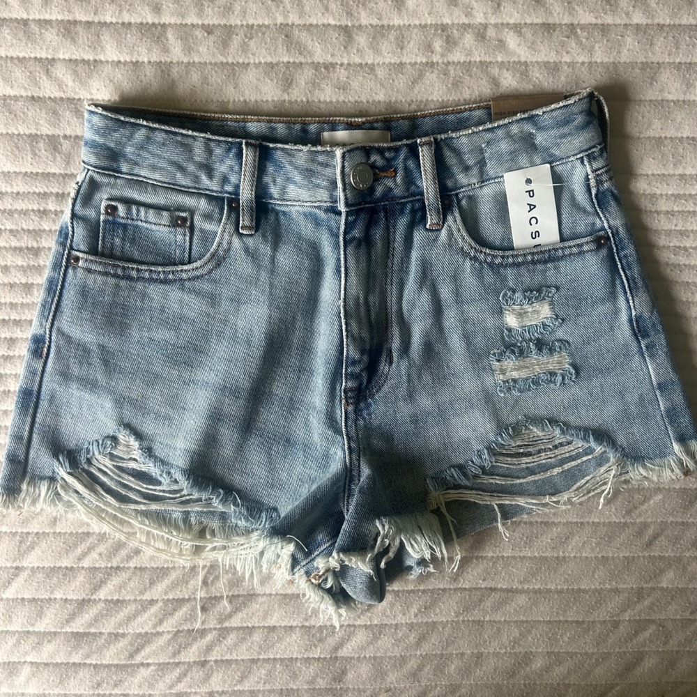 Pacsun High Rise Festival Denim Shorts 25